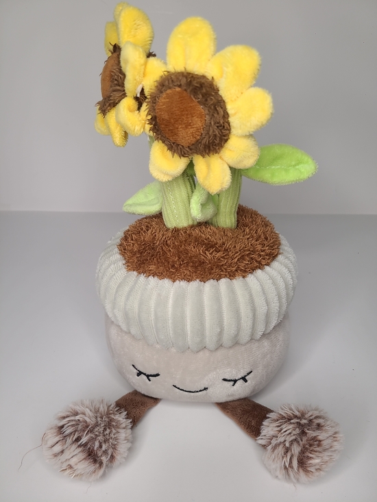 Russ Other - Greenhouse by Russ Sunflower Plush 12" Potted Plant Shelf Sitter Faux Flower